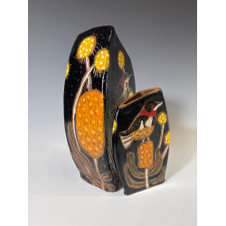 Japanese Dark Ceramic Vase