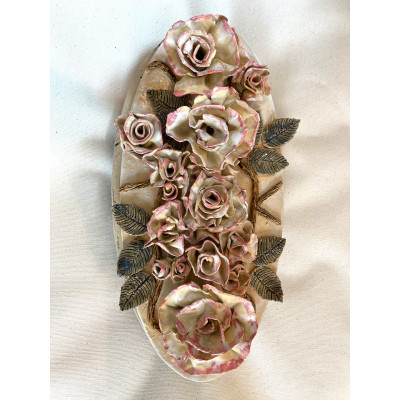 Hand formed with white stone ware