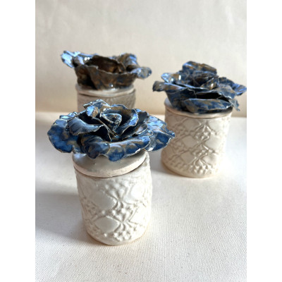 Hand formed with white stone ware