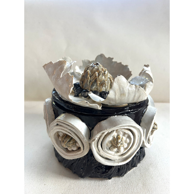 Black and white flowers